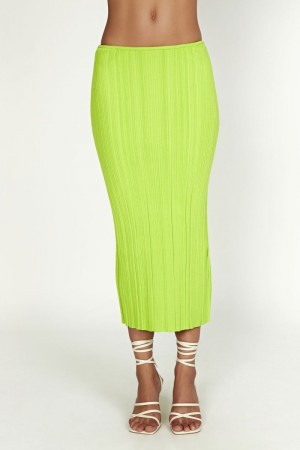 Meshki Kennedy Low Rise Knit Nederdel Dame Grøn Danmark | T3Q-6477