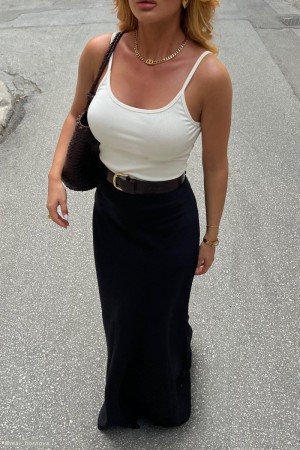 Meshki Missy Maxi Satin Nederdel Dame Sort Danmark | F5R-3989